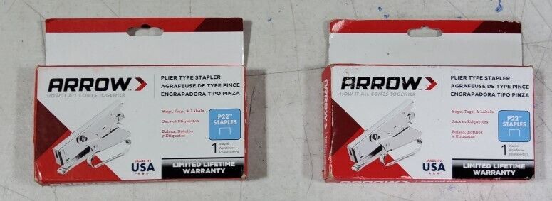 ARROw Plier Stapler Staple Gun Chrome Heavy Duty Uses 1/4"-5/16" Staples