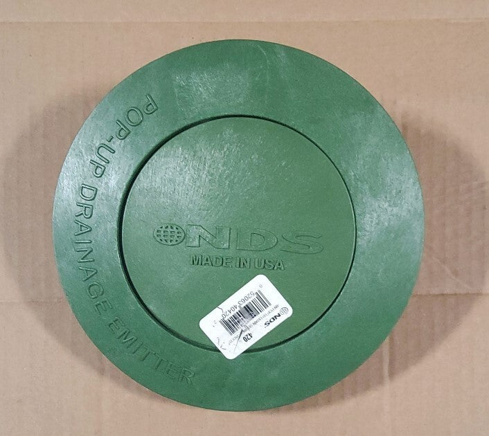 NDS 420 Pop Up Drain Emitter Cover Spring Loaded 3 Inch and 4 Inch Green