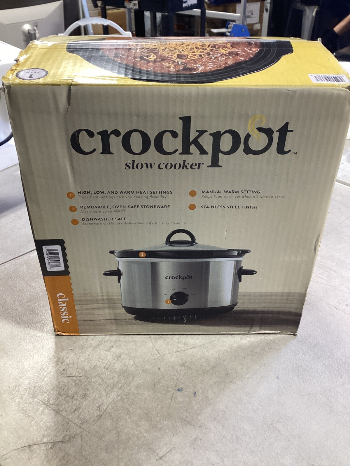 4.5 QT Classic Crockpot slow cooker