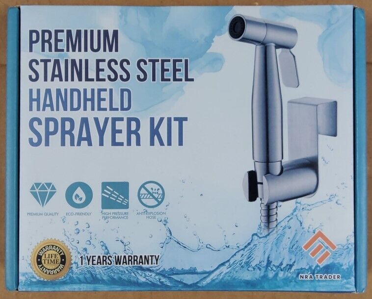 Stainless Steel Handheld Toilet Bidet Sprayer Set Kit Faucet Spray For Bathroom