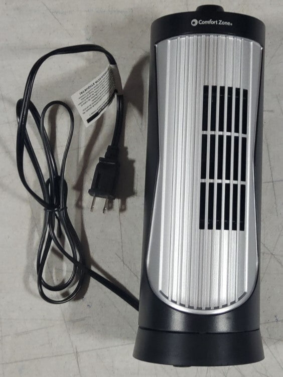 Comfort Zone 12” 2-Speed Oscillating Desktop Tower Fan