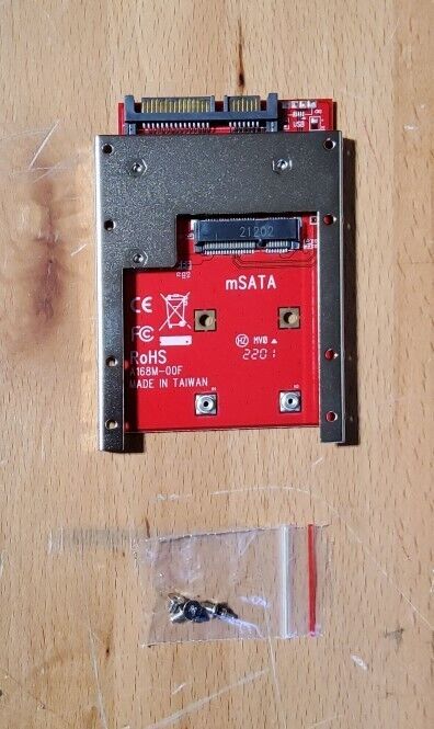 StarTech mSATA to SATA Adapter 2.5in bay, Open Frame Bracket, 7mm Drive Height