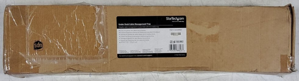 StarTech Under Desk 23.5" x 4.5" Cable Management Tray Black UDCMTRAY