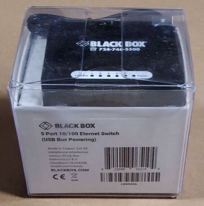 Black Box 5 Port 10/100 Ethernet Switch (USB Bus Powering)