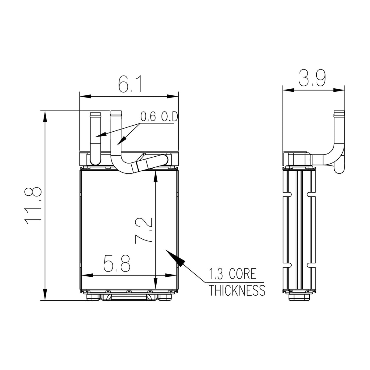 TYC Heater Core Compatible with 1977-1983 Jeep CJ5