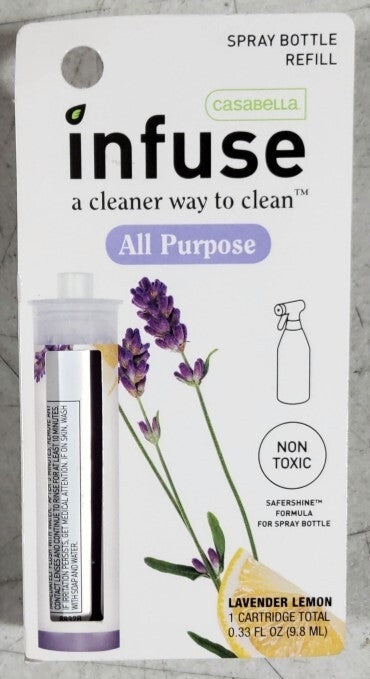 Casabella Infuse Lemon Lavender Scented All Purpose Cleaning Refill - 8 Pack