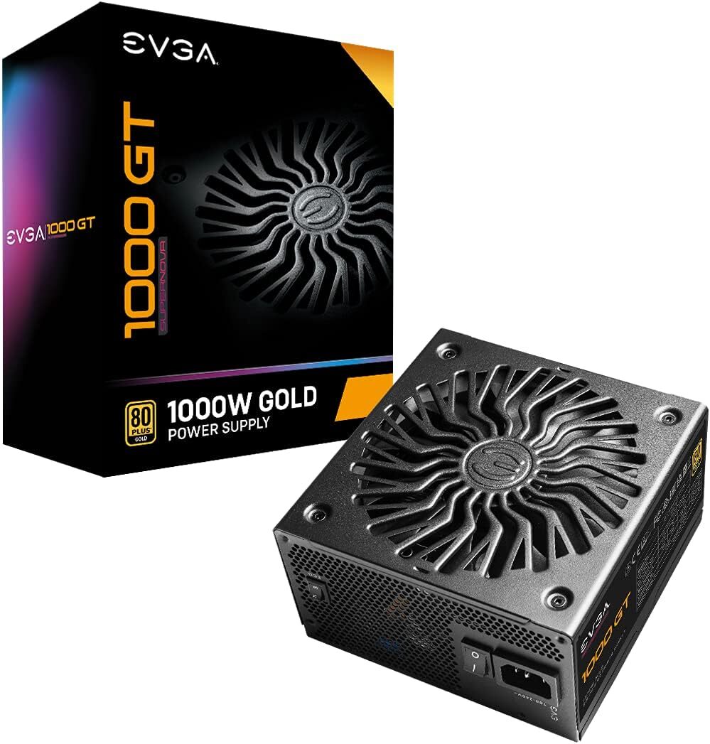 1000 GT, 80 Plus Gold 1000W, Fully Modular, Eco Mode with FDB Fan, 100% Japan...