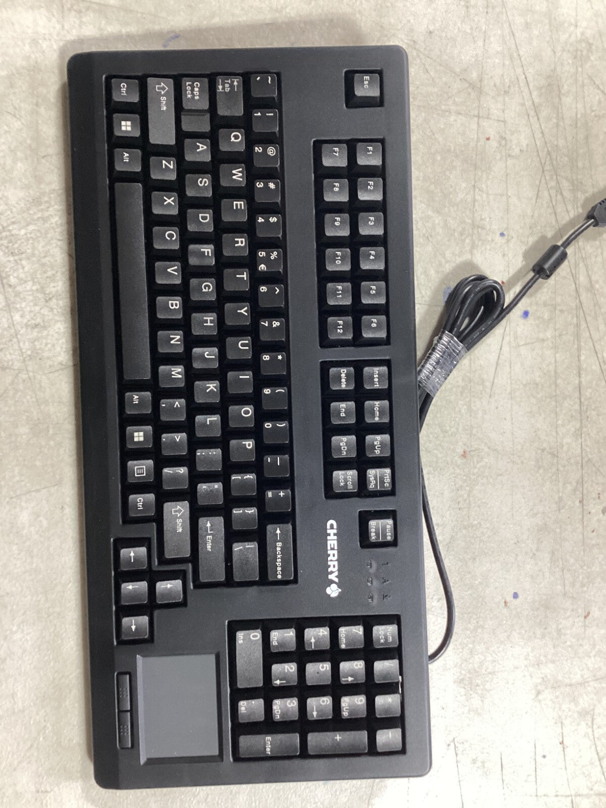 CHERRY Compact Mechanical Keyboard with Numpad, Touchpad & 2 Mouse Buttons, USB