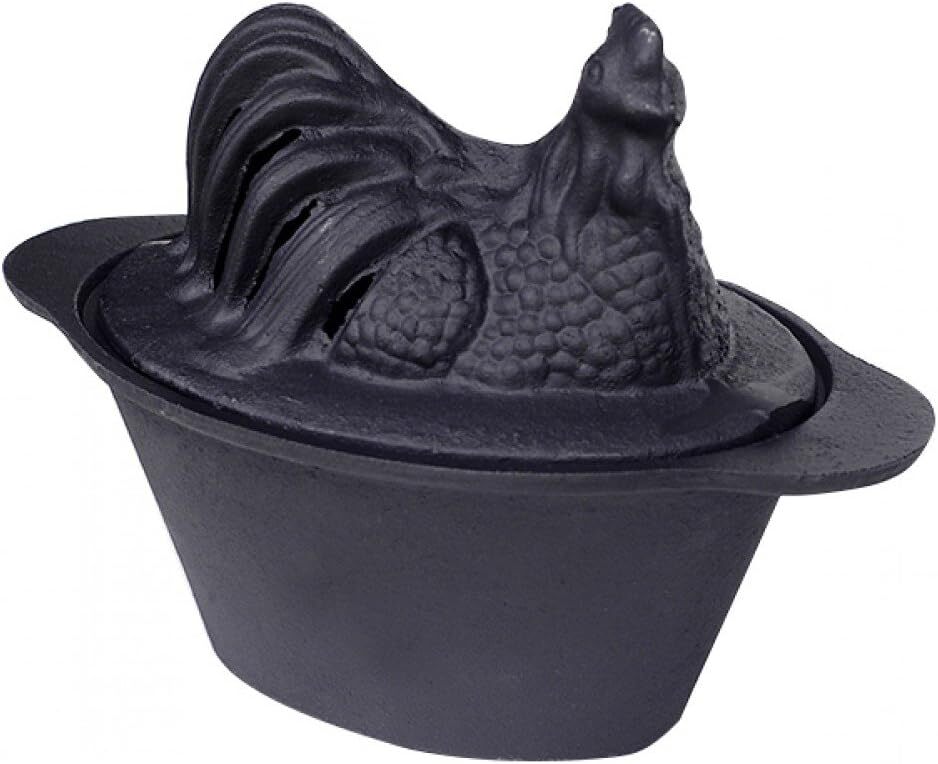 1 Quart Black Cast Iron Cooking Pot Decorative Humidifier for Stoves