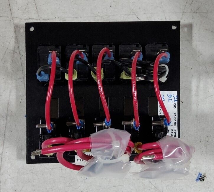 Waterproof Panel - DC 5-Position Illuminated Rocker Switch & Circuit Breaker