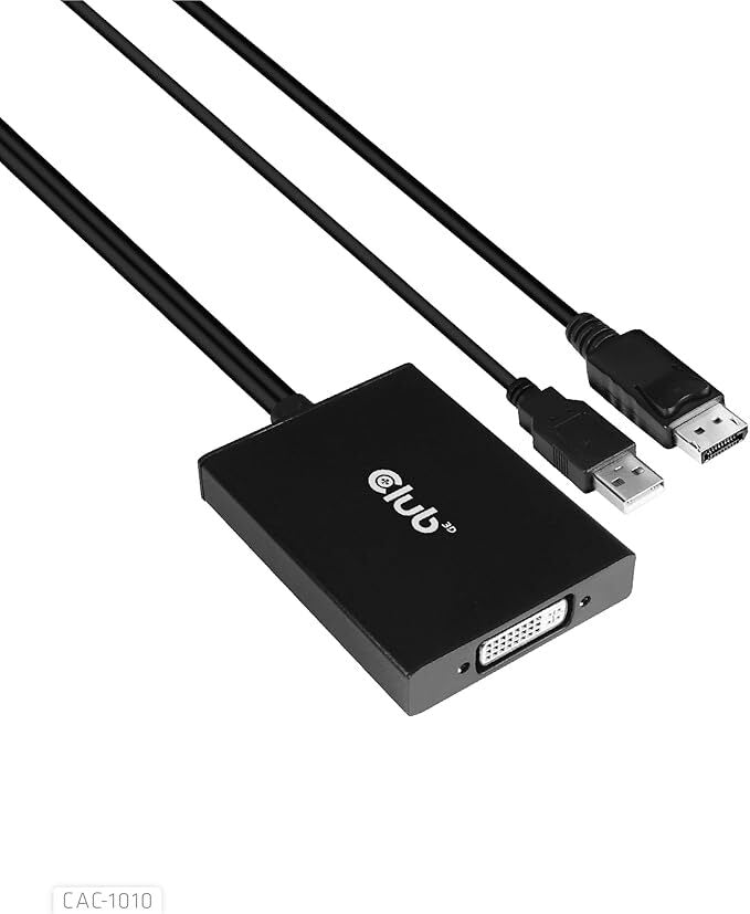 Club 3D CAC-1010 DisplayPort to DVI Dual-Link DVI-D Active Adapter for Your Moni