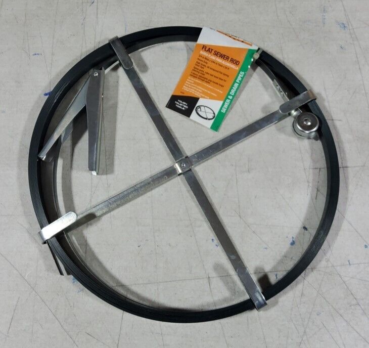 Cobra 3/4 inch x 25 ft. Flat Sewer Rod with Adjustable Grip Handle 60500