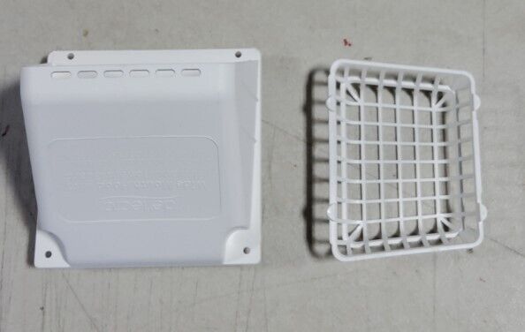 Wide Mouth Dryer Vent Hood with Removable Bird Guard, Damper