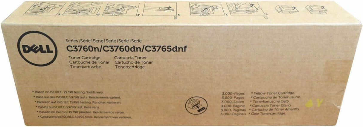 32 Genuine Dell V0PNK /C760n Yellow Toner Cartridge
