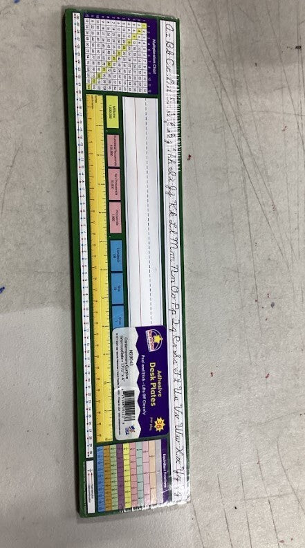 Adhesive Intermediate Contemporary Cursive Desk Plates, Pack of 36