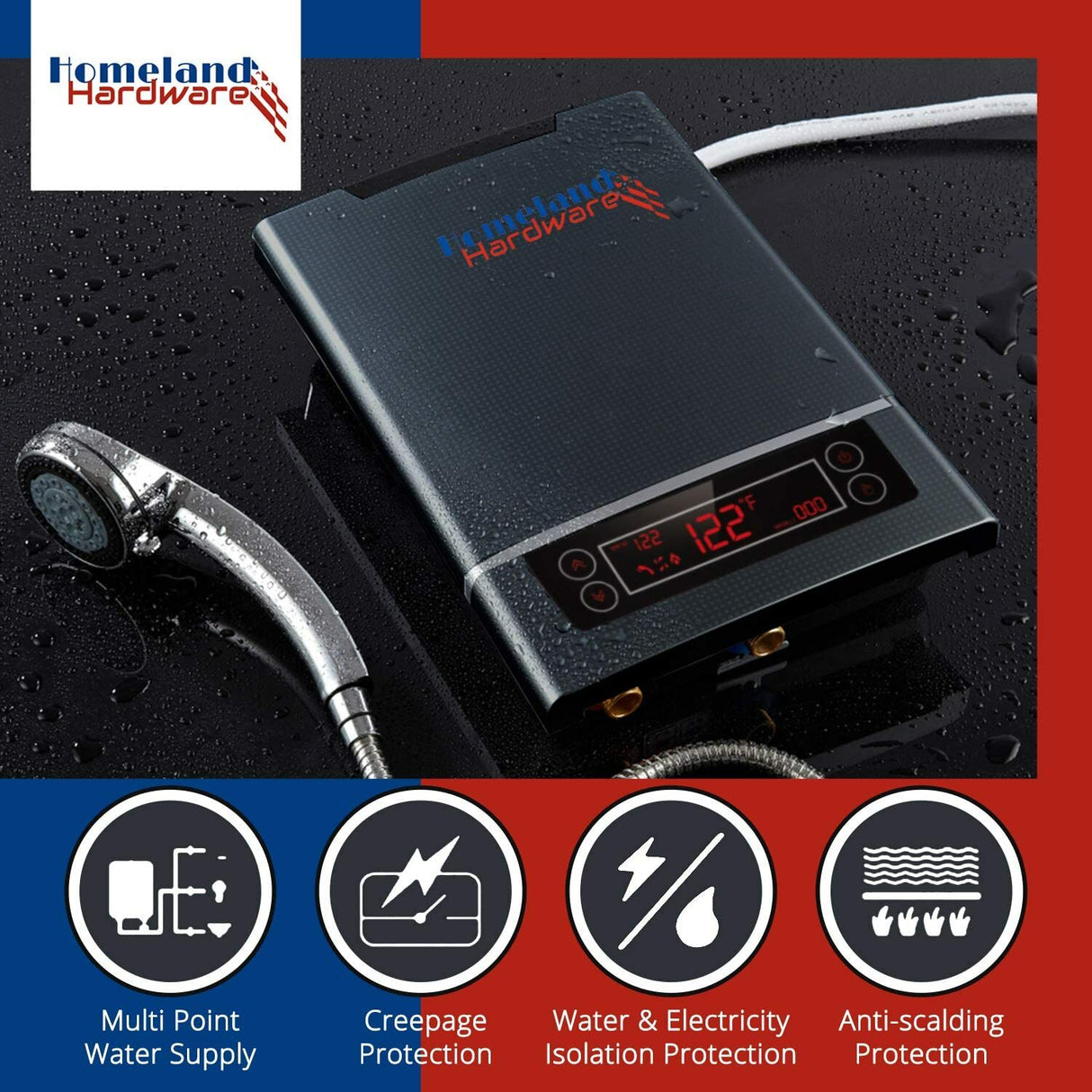 27Kw Electric Tankless Water Heater/ UL 499 Standard ETL APPROVED ECO-27KW 240V