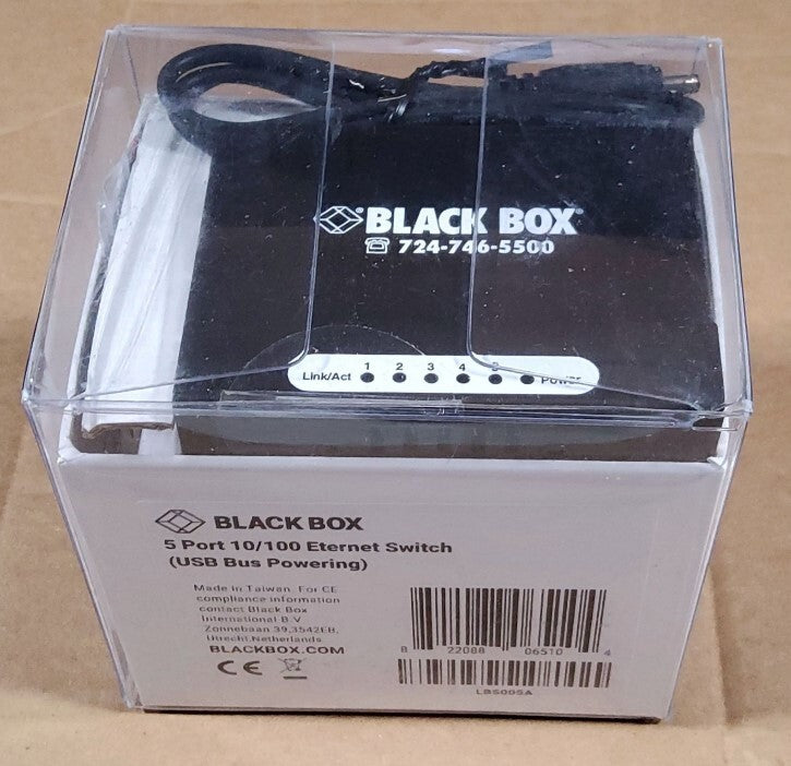 Black Box 5 Port 10/100 Ethernet Switch (USB Bus Powering)