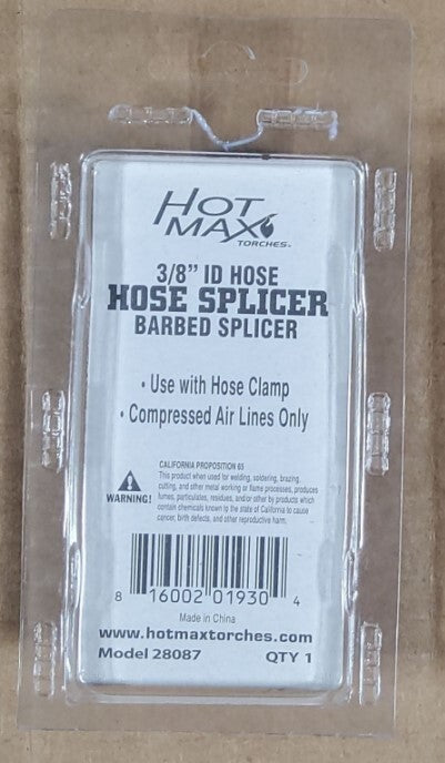 3/8" Brass Barb Hose Splicer Mender Straight Fitting Air Water Oil Gas 129-6