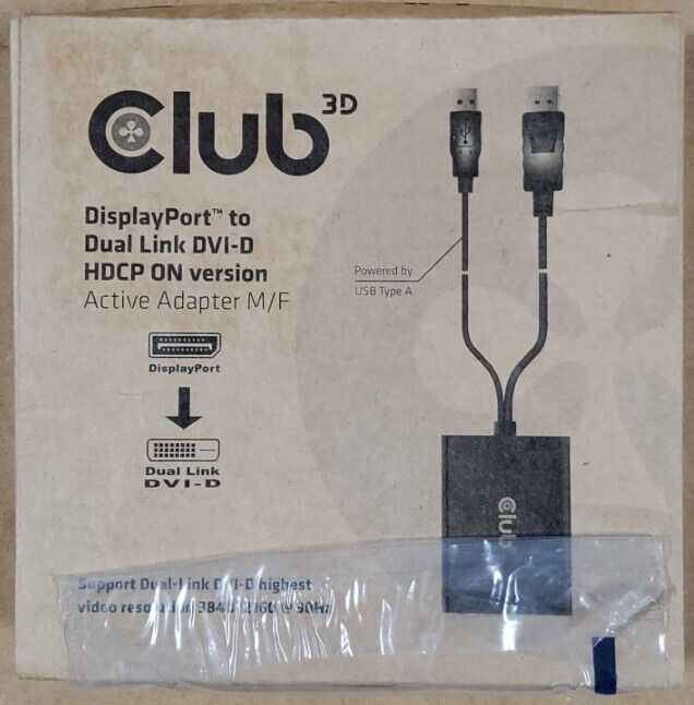 Club 3D DisplayPort 1.2 to DVI-D Adap