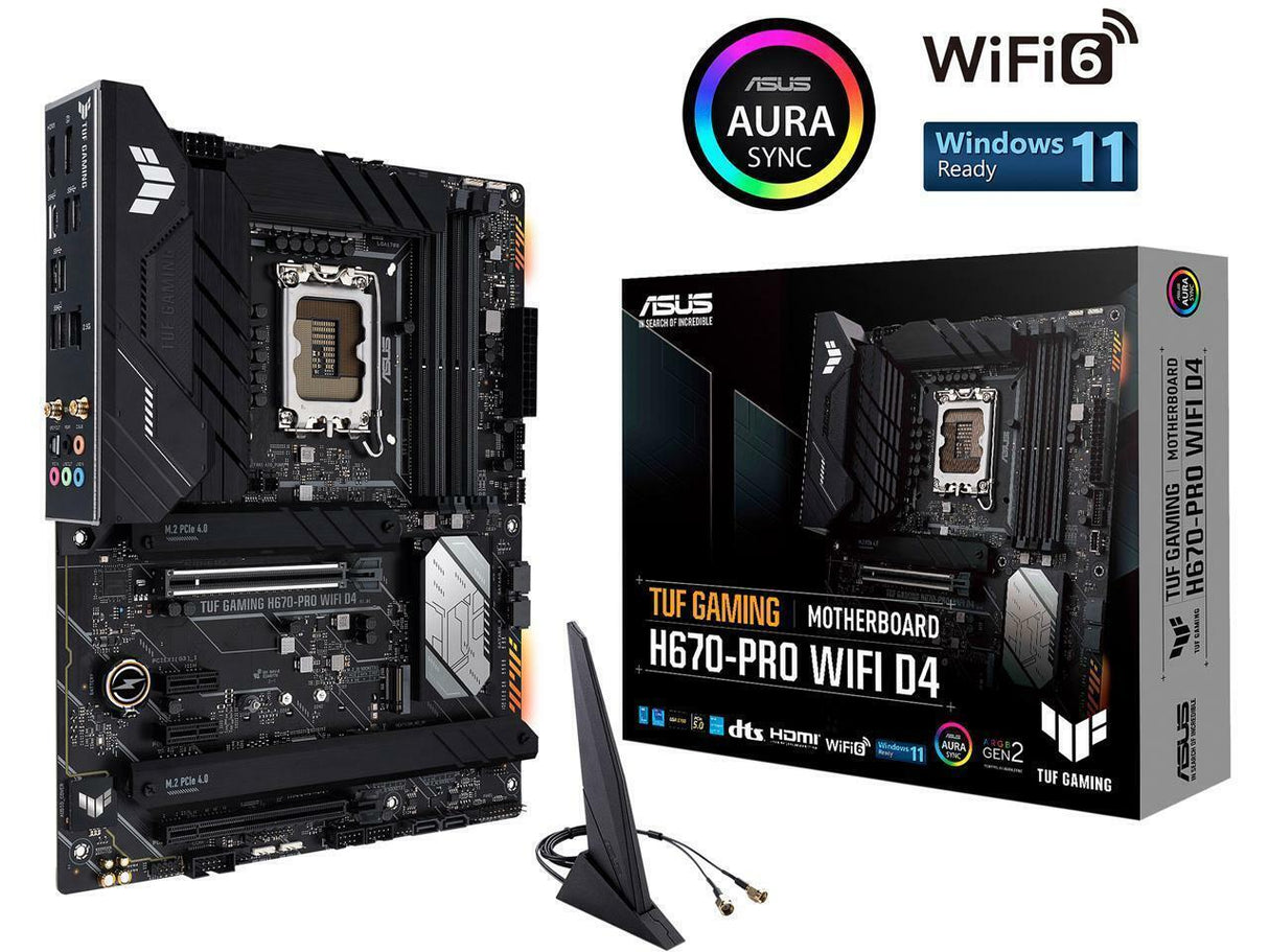 ASUS TUF Gaming H670-PRO WIFI D4 LGA 1700 ATX Intel Motherboard