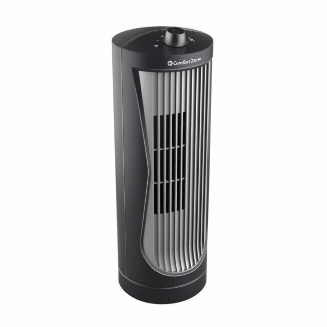 Comfort Zone 12” 2-Speed Oscillating Desktop Tower Fan