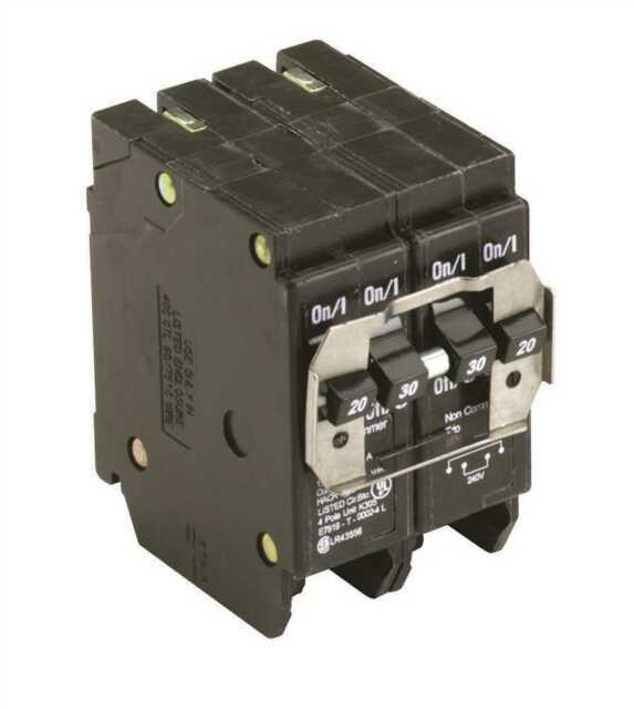Eaton Cutler-Hammer Type BR 2 x 30-Amp + 2 x 20 Amp Quad Circuit Breaker