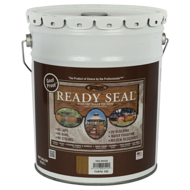5 gal Ready Seal 520 Redwood Exterior Stain and Sealer For Wood