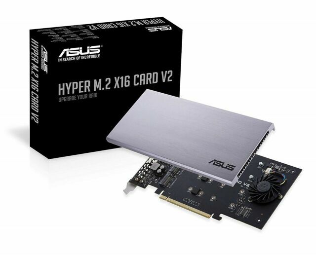 Asus Hyper M.2 X16 Cardv2 Pcie 3.0 X4 Expansion Card V2 Supports 4 Nvme Up To