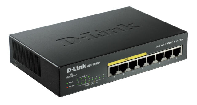 D-Link DGS 8-Ports External Ethernet Switch