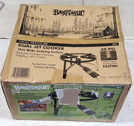 Bayou ClassicSP2 18" Dual Jet Cooker Features 18" Cooking Surface 12.5" Tall