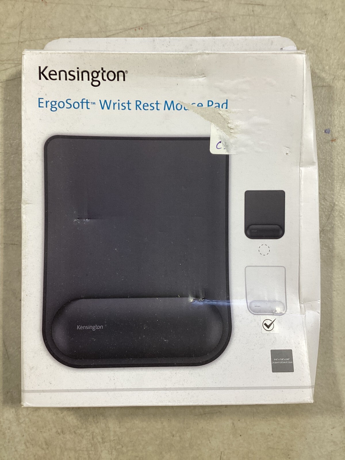 KENSINGTON COMPUTER K50437WW Ergosoft Wrist Rest Mouse Pad