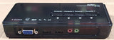 4 Port Black USB KVM Switch Kit with Cables and Audio
