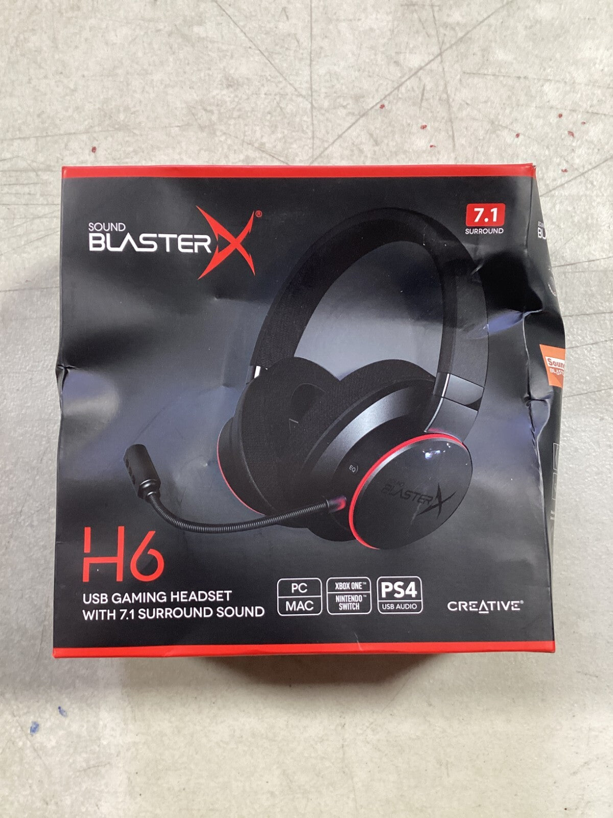 Sound BlasterX H6 USB Gaming Headset with 7.1 Virtual Surround Sound
