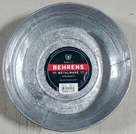 Behren's Hot Dipped Steel Low Flat Tub, 2 Quart